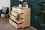 Chest of drawers 021, solid pine wood, clearly varnished, 5 drawer - H100 x W100 x D47 cm 