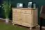 2 Door, 2 Drawer Sideboard 025, solid pine wood, clearly varnished - H55 x W80 x D35 cm 