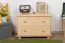 Chest of drawers 027, 2 drawer, solid pine wood, clearly varnished - 55H x 80W x 47D cm