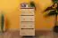 Chest of drawers 034, 4 drawer, solid pine wood, clearly varnished - 100H x 55W x 47D cm 