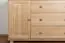 Sideboard 037, 1 door, 2 drawer, solid pine wood, clearly varnished - 78H x 118W x 42D cm