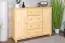 Sideboard 044, 4 drawer, 2 door, solid pine wood, clearly varnished - 100H x 136W x 42D cm 