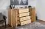 Sideboard 060, 4 drawer, 2 door, solid pine wood, clearly varnished - H100 x W156 x D47 cm 