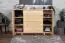 Sideboard 060, 4 drawer, 2 door, solid pine wood, clearly varnished - H100 x W156 x D47 cm 