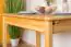 Extendable Dining Table 008, solid pine wood, clearly varnished - H75 x W120/170 x D80 cm 