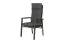 Detroit aluminum garden armchair - aluminum color: anthracite, upholstery: dark grey, depth: 580 mm, width: 640 mm, height: 1080 mm