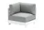 Corner lounge chair London made of aluminum - color: white, dimensions: 840 x 840 x 670 mm