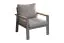 Lisbon lounge chair made of aluminum - aluminum color: grey aluminum, fabric color: dark grey
