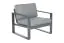Madrid aluminium garden chair - color: grey aluminium, depth: 780 mm, width: 850 mm, height: 700 mm, seat height: 330 mm