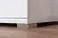 Bench with storage space / Shoe cabinet Garim 54, Colour: White high gloss - Measurements: 53 x 76 x 35 cm (H x W x D)