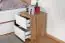 Children's room - Night dresser Alard 10, Colour: Oak / White - Measurements: 49 x 40 x 40 cm (H x W x D)