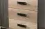 Dresser Sichling 14, Frame right, Colour: Oak Brown - Measurements: 87 x 80 x 46 cm (h x w x d)