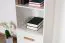 Bookcase Panduros 07, Colour: White Pine / Brown Oak - Measurements: 128 x 45 x 40 cm (H x W x D)