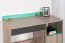 Children's room - Desk Marcel 08, Colour: Ash Turquoise / Grey / Brown - Measurements: 85 x 110 x 55 cm (h x w x d)