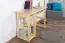 Desk solid, natural pine wood Junco 194 - Dimensions 75 x 120 x 50 cm