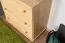 Chest of 3 drawers Junco 148, solid pine wood, clearly varnished - H78 x W80 x D42 cm