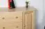 2 Door, 3 Drawer Sideboard Junco 170, solid pine wood, clearly varnished - H78 x W120 x D47 cm