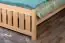 Teen bed, solid natural beech wood 106, includes slatted frame - Dimensions: 160 x 200 cm