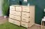 Dresser solid pine wood, Natural Columba 20 - Measurements: 101 x 121 x 50 cm (H x W x D)