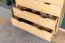Chest of drawers solid Oak Natural Aurornis 33 - Measurements: 104 x 96 x 40 cm (H x W x D)