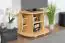 TV cabinet solid, natural pine wood Junco 205 - Dimensions 59 x 80 x 48 cm