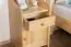 Bedside table solid, natural pine wood Junco 131 - Dimensions 65 x 40 x 35 cm