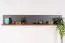 Suspended rack / Wall shelf Selun 08, Colour: Oak dark brown / Grey - 20 x 130 x 19 cm (h x w x d)