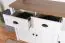 Dresser segnas 02, Farbe: pine white / oak brown - 88 x 130 x 43 cm (H x W x D)