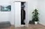 Hinged door cabinet / wardrobe Segnas 07, Colour: White Pine / Brown Oak - 198 x 90 x 53 cm (H x W x D)