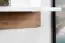 Suspended rack / Wall shelf Safotu 05, Colour: White high gloss / Walnut - 32 x 140 x 22 cm (H x W x D)