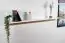 Suspended rack / Wall shelf Safotu 05, Colour: White high gloss / Walnut - 32 x 140 x 22 cm (H x W x D)