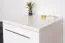 Bedside table Siumu 18, Colour: White / White high gloss - 43 x 45 x 40 cm (h x w x d)