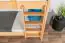 Bunk bed 90 x 190 cm "Easy Premium Line" K17/n, solid beech wood natural lacquered, convertible
