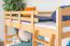Bunk bed 90 x 190 cm for children "Easy Premium Line" K17/n, solid beech wood natural lacquered, convertible