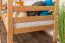 Bunk bed 90 x 200 cm for children "Easy Premium Line" K17/n, solid beech wood natural lacquered, convertible