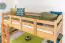 Bunk bed 90 x 200 cm for adults "Easy Premium Line" K17/n incl. 2 drawers and 2 cover panels, solid beech wood, natural lacquered, convertible
