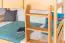 Bunk bed 90 x 200 cm "Easy Premium Line" K17/n incl. berth and 2 cover panels, beech solid wood, natural lacquered, convertible
