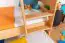 Bunk bed 90 x 200 cm for children "Easy Premium Line" K17/n incl. berth and 2 cover panels, beech solid wood, natural lacquered, convertible