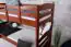 Bunk bed 90 x 200 cm "Easy Premium Line" K17/n incl. berth and 2 cover panels, solid beech wood, cherry lacquered, convertible
