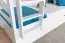 Bunk bed for adults "Easy Premium Line" K18/h incl. lying area and 2 cover panels, headboard with holes, solid white beech wood - Lying surface: 90 x 200 cm, divisible