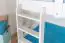 Bunk bed for adults "Easy Premium Line" K18/h incl. lying area and 2 cover panels, headboard with holes, solid white beech wood - Lying surface: 90 x 200 cm, divisible