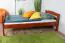 Loft bed 90 x 190 cm for children, "Easy Premium Line" K22/n, solid beech wood Cherry, convertible