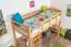 Loft bed for adults "Easy Premium Line" K22/n, solid beech wood natural - Lying surface: 90 x 190 cm