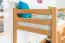Loft bed for adults "Easy Premium Line" K22/n, solid beech wood natural - Lying surface: 90 x 190 cm