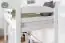 Loft bed for adults "Easy Premium Line" K22/n, solid beech white - Lying surface: 90 x 190 cm