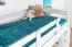 Children's bed / Loft bed "Easy Premium Line" K22/n, solid beech white - Lying surface: 90 x 190 cm