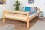 Loft bed 160 x 190 cm "Easy Premium Line" K23/n, solid beech wood natural lacquered, convertible