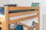 Loft bed 160 x 200 cm "Easy Premium Line" K23/n, solid beech wood natural lacquered, convertible