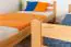 Bunk bed 120 x 190 cm "Easy Premium Line" K24/n, head and foot part straight, beech solid wood natural lacquered, convertible