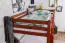 Bunk bed 120 x 200 cm "Easy Premium Line" K24/n, head and footboard straight, solid beech wood cherry lacquered, convertible